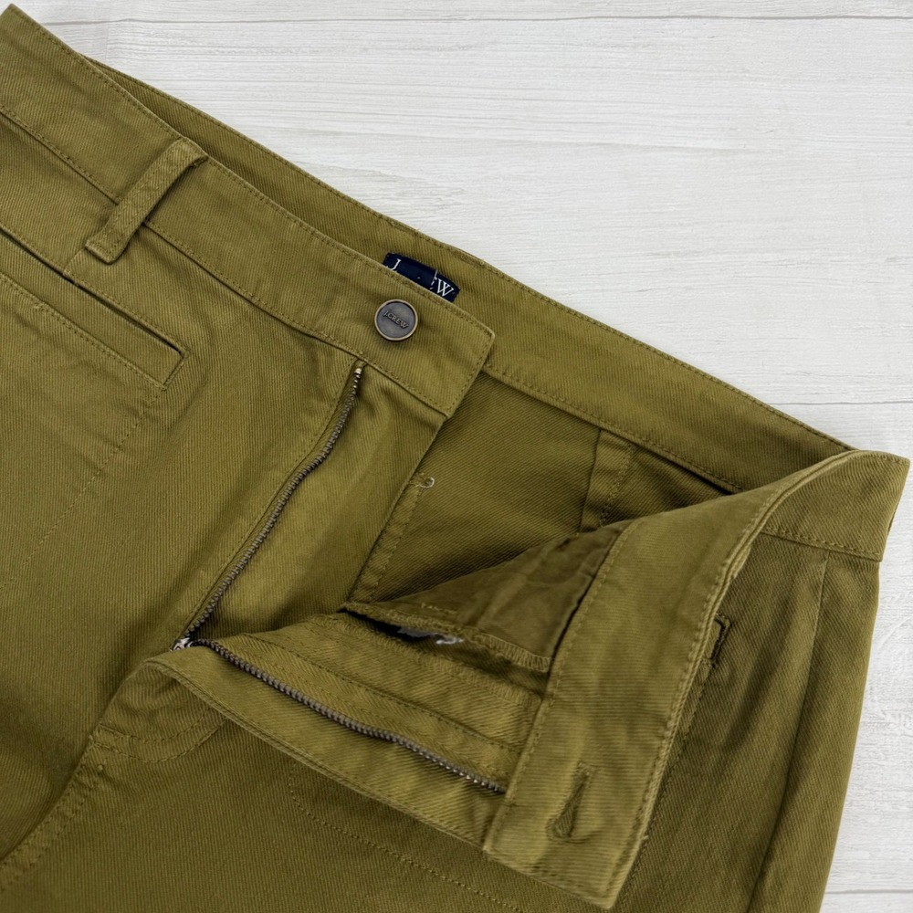 J.Crew High-Rise Flare Pants Womens 29 Tall Olive Green Stretch Cotton Twill - Picture 9 of 16